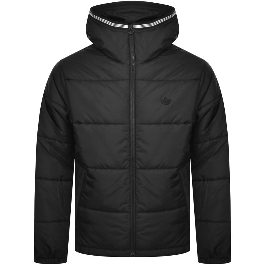 Alternative Image for Productadidas Orignals Hooded Puffer Jacket Black1